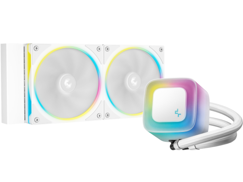 AIO Liquid Cooling Deepcool 'LE240 PRO WH' <36.07dBA, 400-2400RPM, 66.23CFM, 2x120mm, 2500-3400 RPM