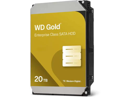 3.5' HDD 20.0TB-SATA-512MB Western Digital 'Gold (WD203KRYZ)', Enterprise, CMR, 24/7, 7200rpm