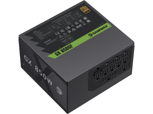 Power Supply ATX 850W GAMEMAX GX-850GF, 80+ Gold, 120mm, Active PFC, LLC+DC/DC, Temperature control
