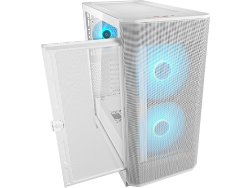 Case EATX Cougar Airface FLO RGB w/o PSU, 2x180mm, 1x120mm, ARGB PWM, TG,  Front Mesh, 2xUSB3.0