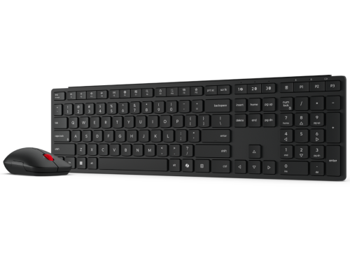 Wireless Keyboard & Mouse Lenovo Pro 6000, 3-zone, Multi-device, Silent, Low-profile, 8-button mouse