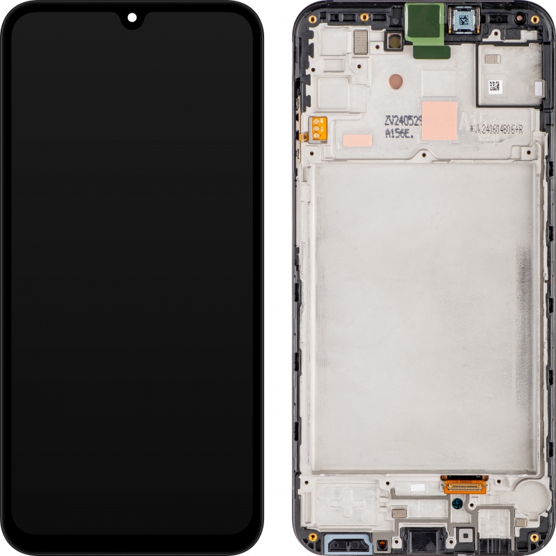 LCD SAMSUNG A15 4G / 5G  A155 / A156 BLACK WITH FRAME ORIGINAL (SERVICE PACK)