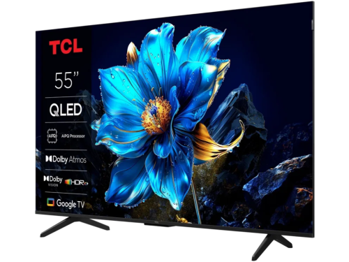 55' LED SMART TV TCL 55P71K, QLED 4K UHD, Google TV, Black