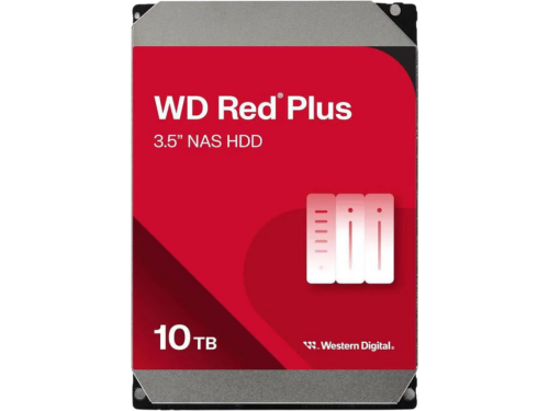 3.5 HDD 10.0TB-SATA-512MB Western Digital  Red Plus (WD100EFGX), NAS, CMR, 7200rpm, 1.0MTBF