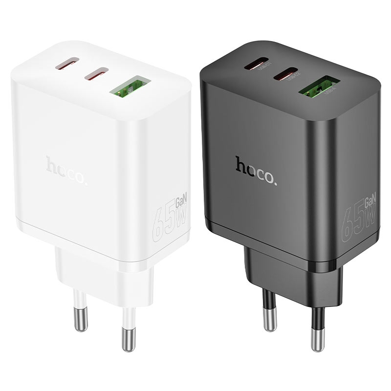 Hoco C160A Upgrade PD65W(2C1A) charger(EU) black