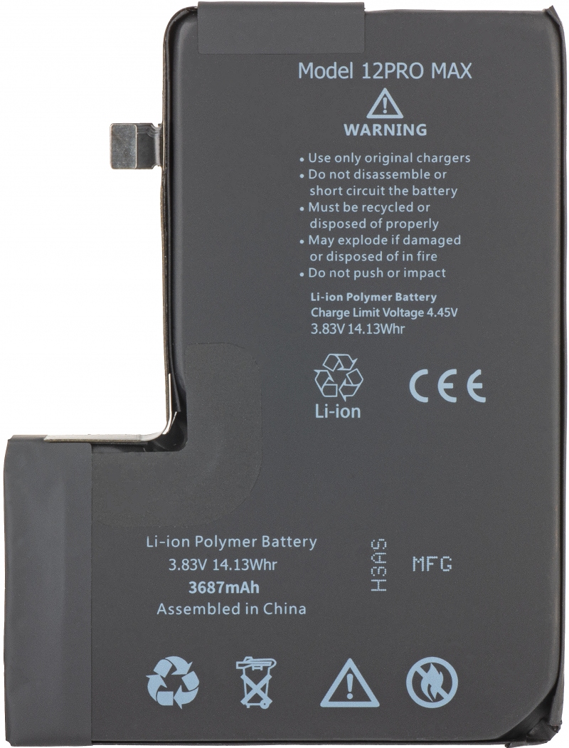 BATTERY APPLE iPhone 12 Pro Max (3687mAh) Diagnostic