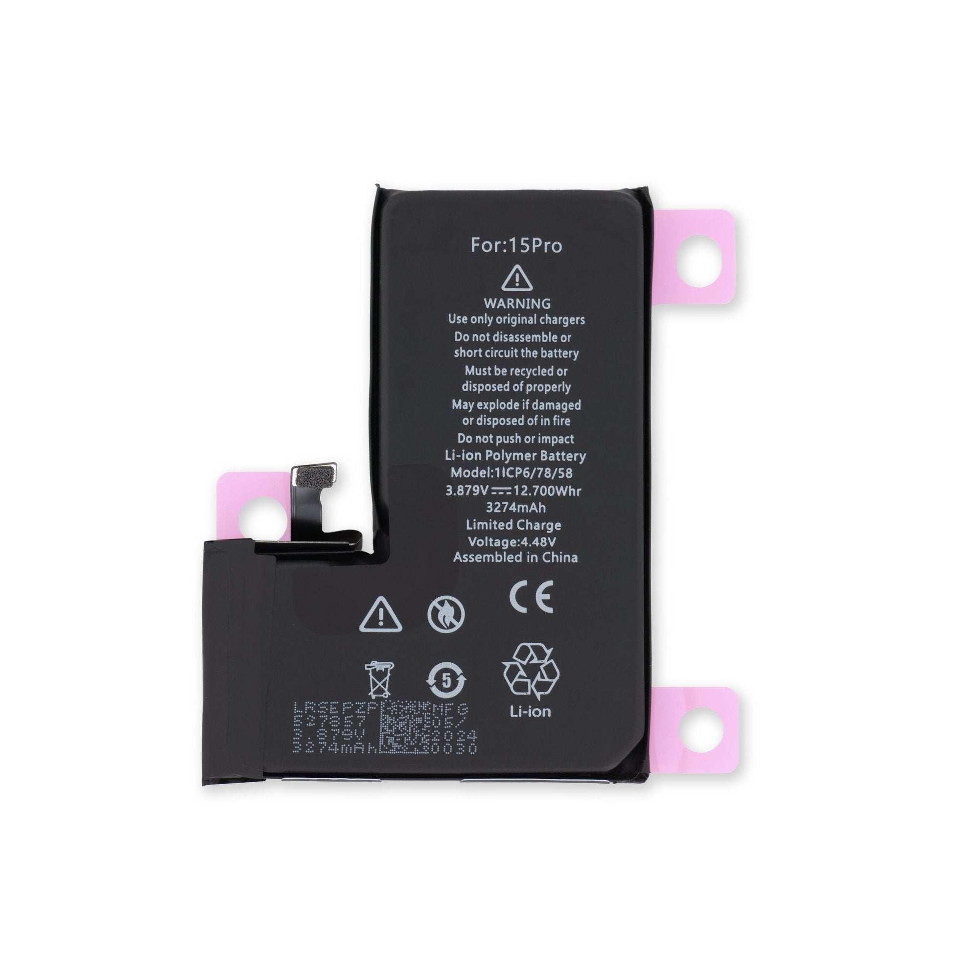 BATTERY APPLE iPhone 15 Pro (3274mAh) Diagnostic