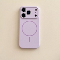 iPhone 17 Pro Liquid Silicone MagSafe Husa (Lilac)