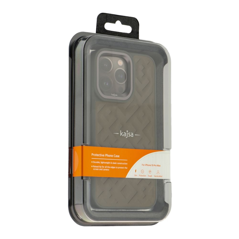 Чехол Kajsa Briquette Collection Rhombus для iPhone 15 Pro Max (Black)