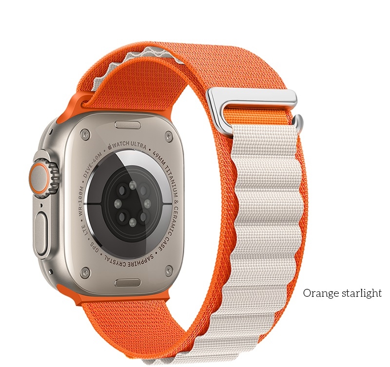 Hoco WA20 Climbing series alpine loop nylon strap(38/40/41mm) orange