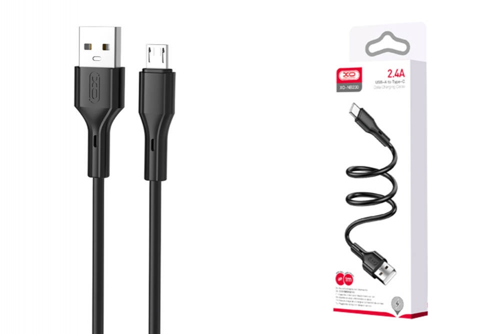 XO NB230 2.4A Rock Series Micro Data Cable Black
