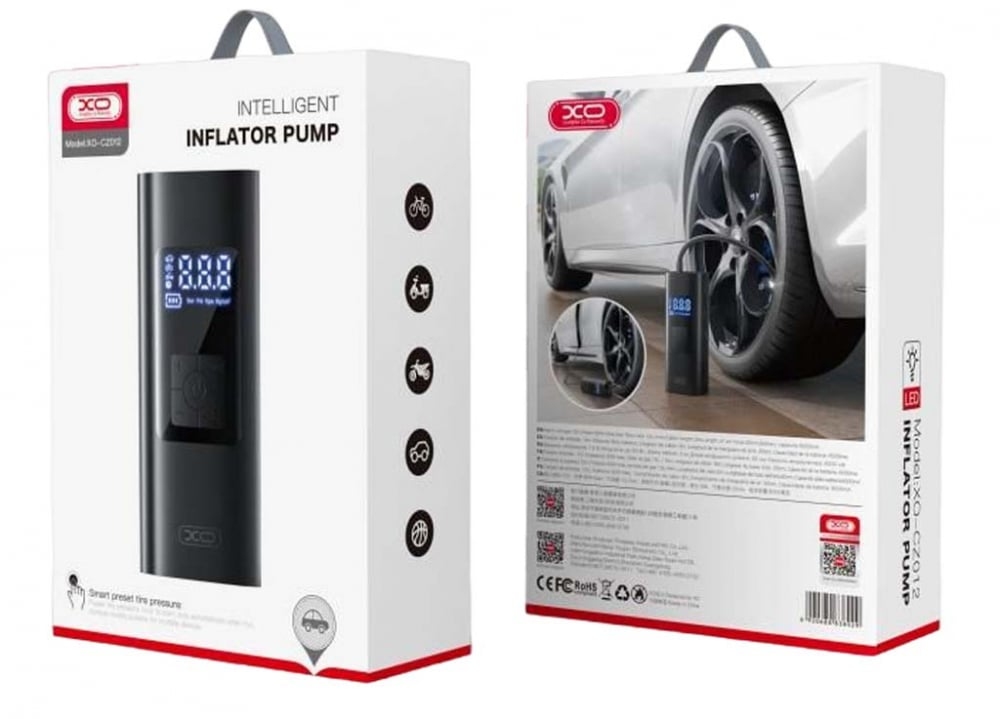 XO CZ012 wireless/wired  double using inflatable pump 6000mAh Black