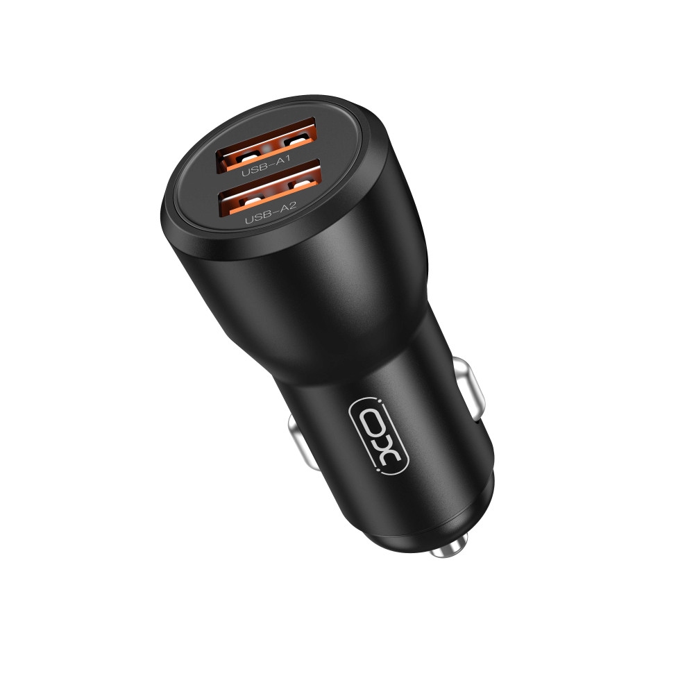 XO CC55 QC18W+USB12W dual port car charger Black