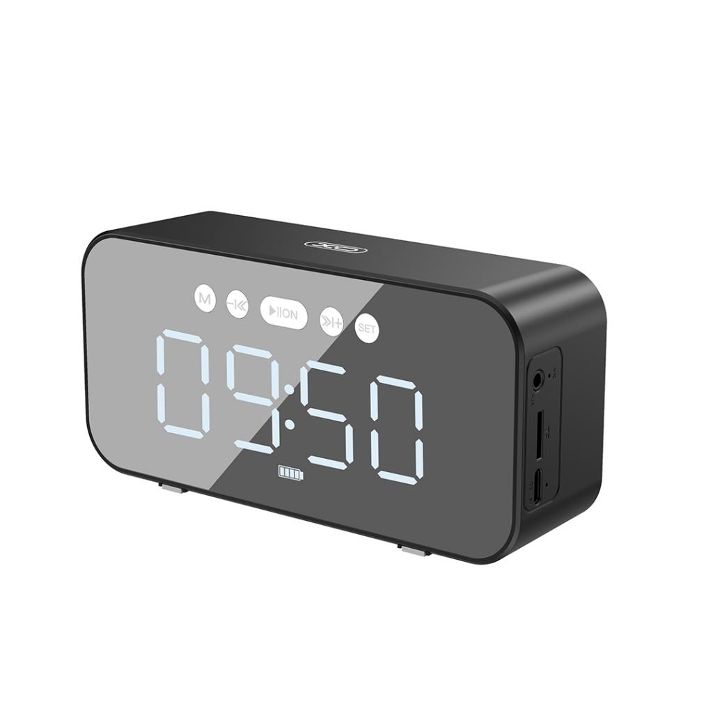 XO F41 Mirror Clock Bluetooth Speaker Black