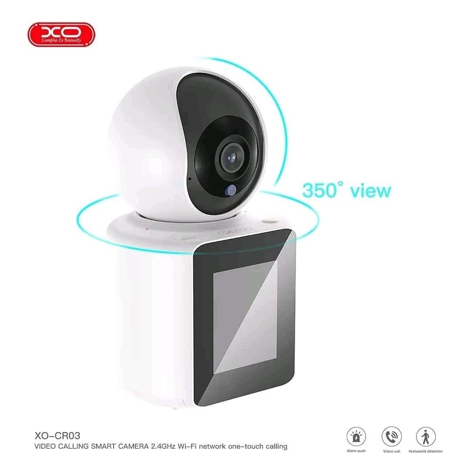 XO CR03 Xiaozhi 200W Pixel Bi-directional Video Camera 2.4G Wireless WiFi White
