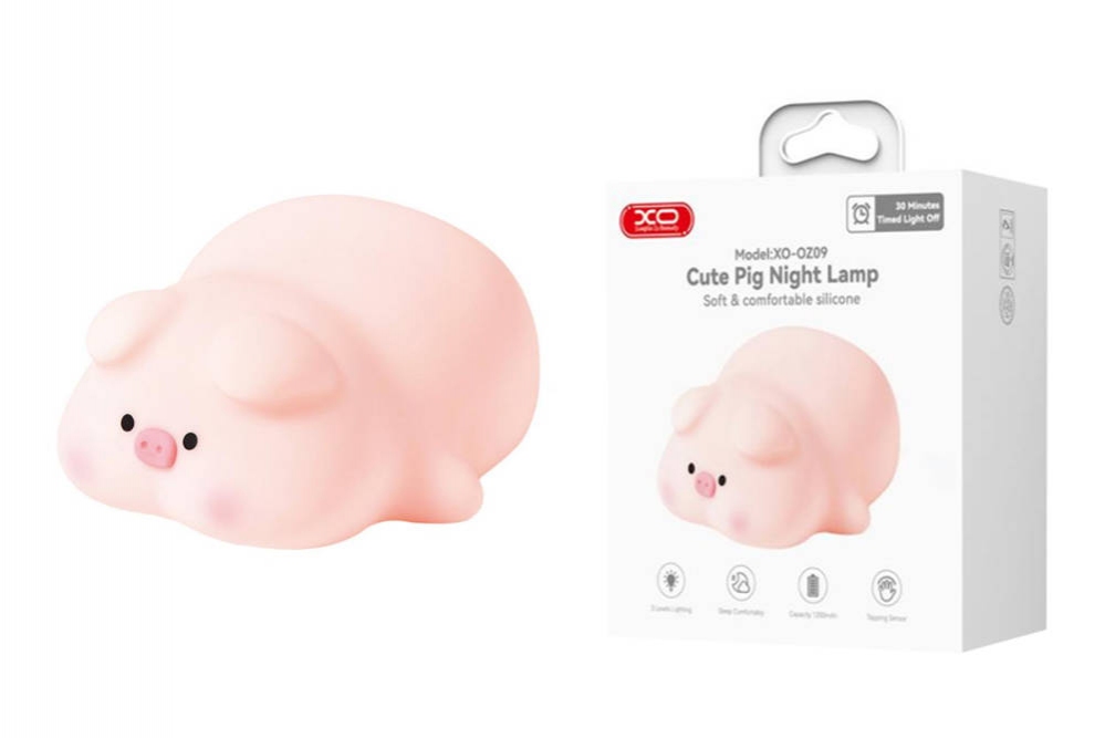 XO OZ09 Little Pink Pig Silicone Pat Light 1200mAh Pink