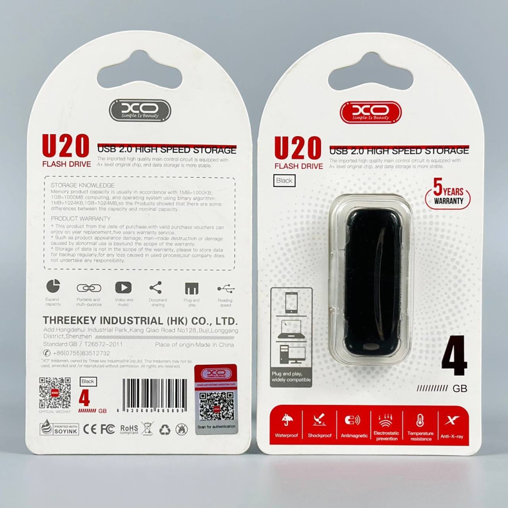 XO U20 Flash Disk 4GB Black