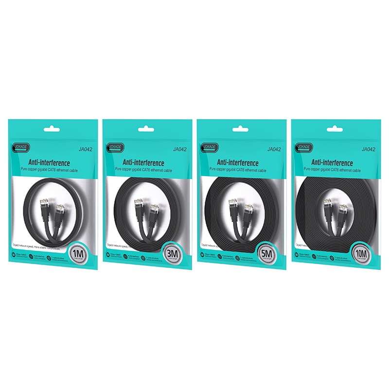Jokade JA042 WANGKONG six class pure copper Gigabit Ethernet cable (5m) Black