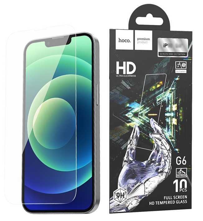 Hoco Instant full screen high-definition tempered film set for ip13 Pro Max(10PCS)(G6) transparent