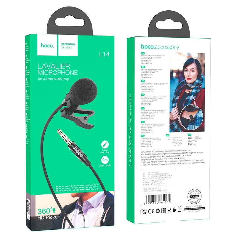 L14 3.5 Lavalier microphone black