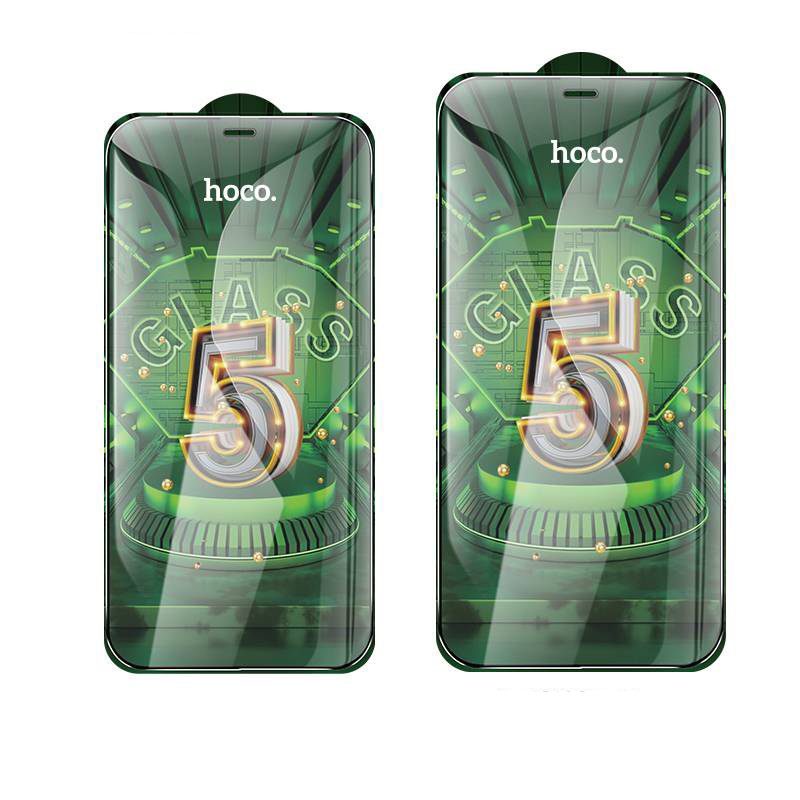 Hoco Full screen HD 5D large arc tempered glass set for iP 14 Pro (G12) black