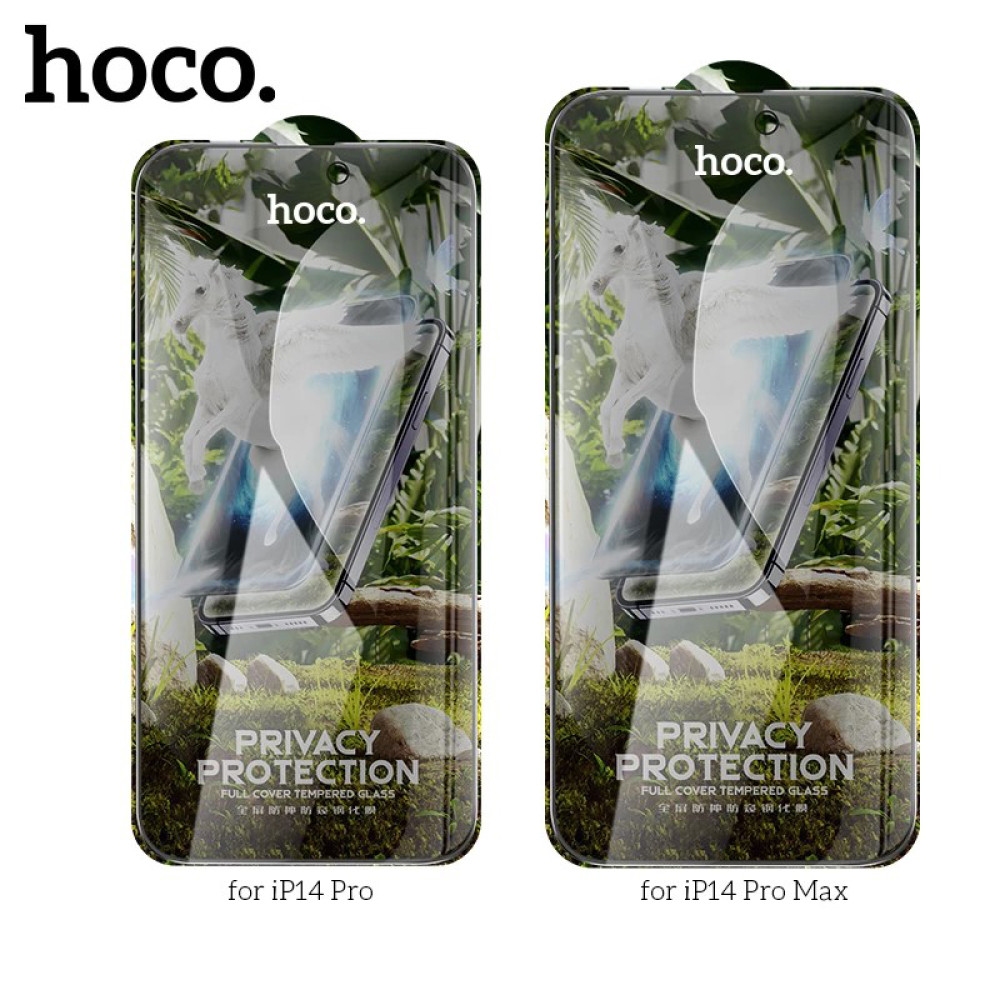 Hoco Full screen HD privacy protection tempered glass set for Samsung A12 (G11) black