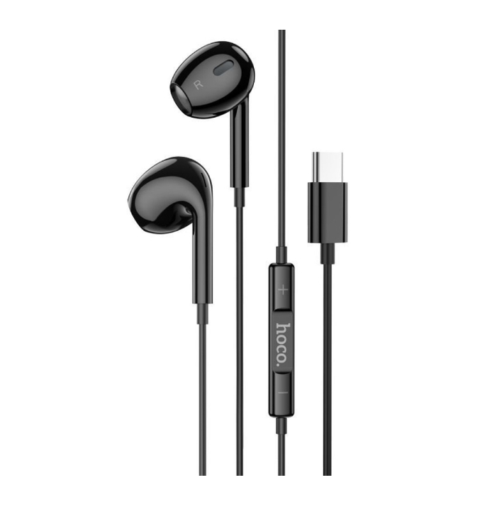 Hoco M101 Max Crystal grace Type-C wire-controled digital earphones with microphone black