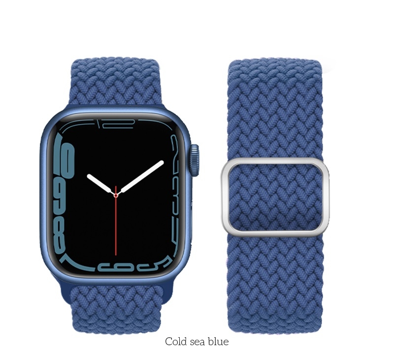 Hoco iWatch WA05 Jane Eyre series sliding buckle ultra-thin nylon strap(42/44/45/49mm) cold sea blue