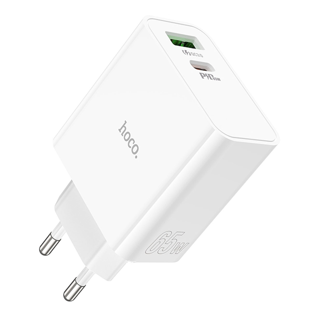 СЗУ HOCO C113A Awesome PD65W 2-port(1A/1C) charger 65W/PD/QC3.0 White