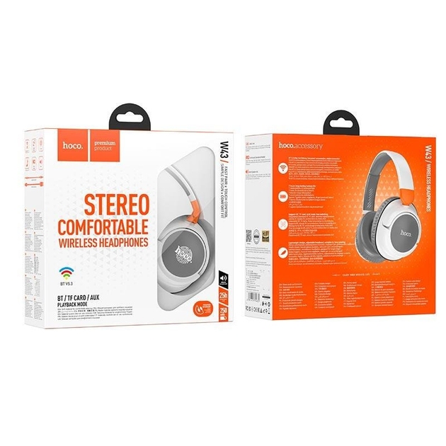 Наушники HOCO W43 Adventure BT headphones BT5.2 White