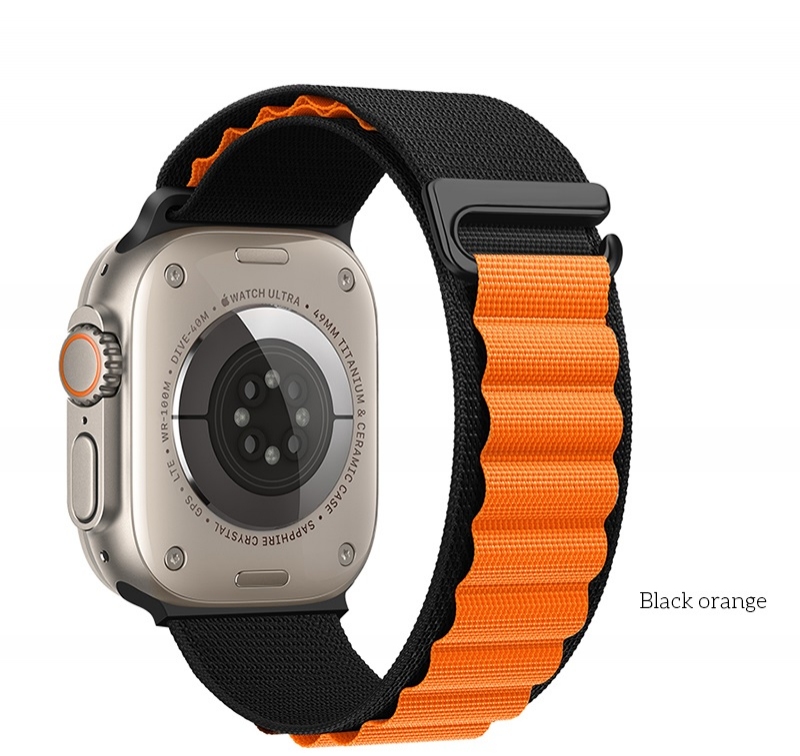 Hoco WA20 Climbing series alpine loop nylon strap(42/44/45/49mm) black orange