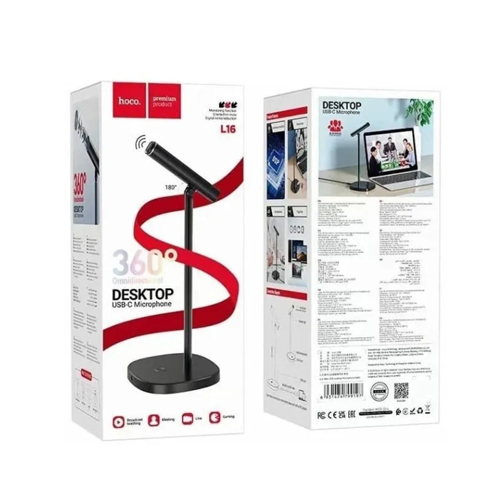 Hoco L16 Mike USB desktop microphone black