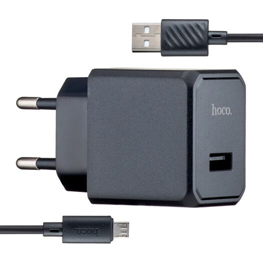 Hoco CS11A Ocean single port charger set(Micro)(EU) black
