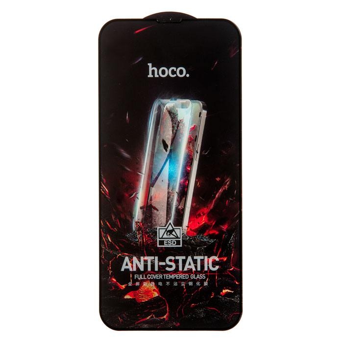 Hoco Full screen HD anti-static tempered glass set for iPhone 15 (G10) black
