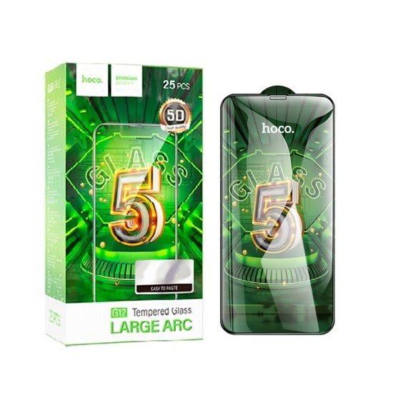 Hoco Full screen HD 5D large arc tempered glass set for ip15 Plus(G12) black