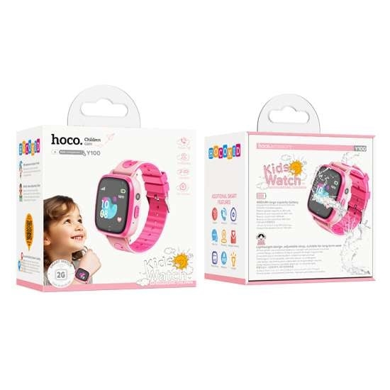 Hoco Y100 children watch with call function pink