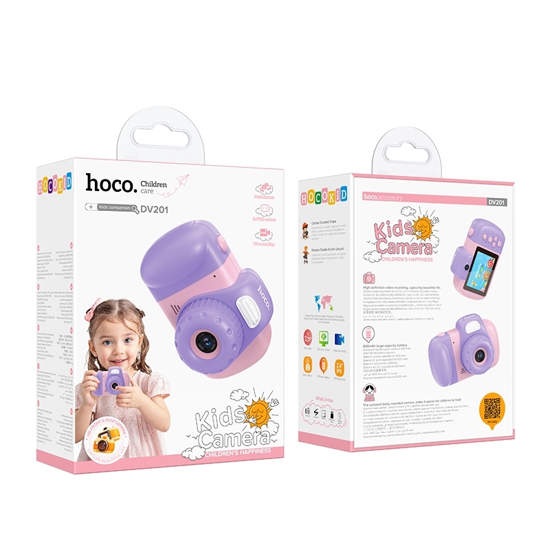 Hoco DV201 Dual lens children camera pink