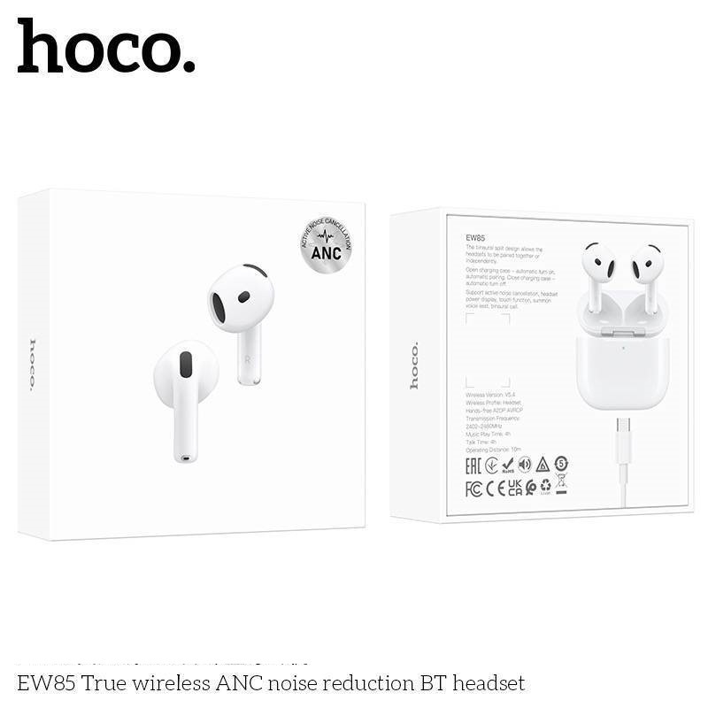 Hoco EW85 True wireless ANC noise reduction BT headset white