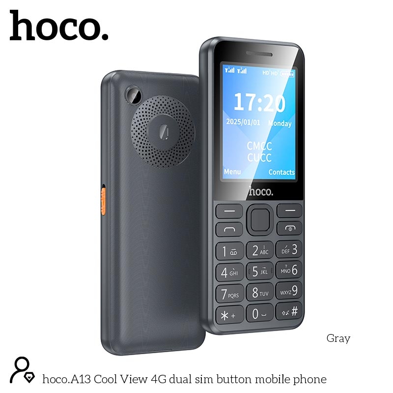 Hoco hoco.A13 Cool View 4G dual sim button mobile phone gray
