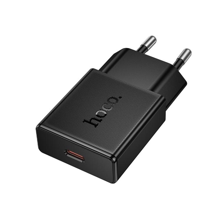 Hoco N74 Speed single-port PD25W ultra-thin charger(EU) black
