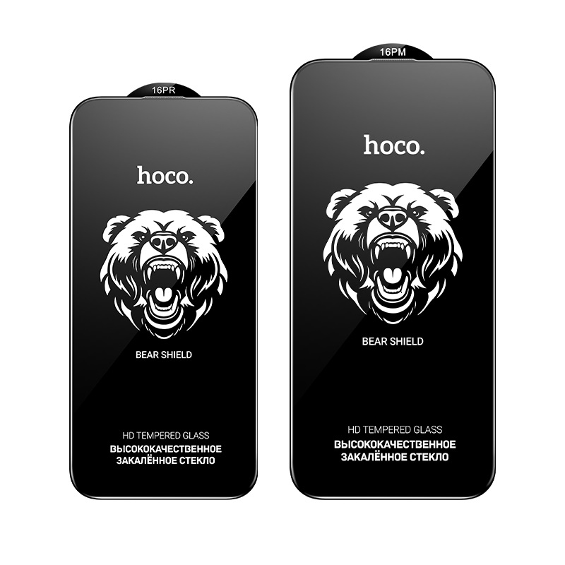 Hoco Bear defense privacy protection anti static tempered glass iP17 Pro (G777 Plus) black