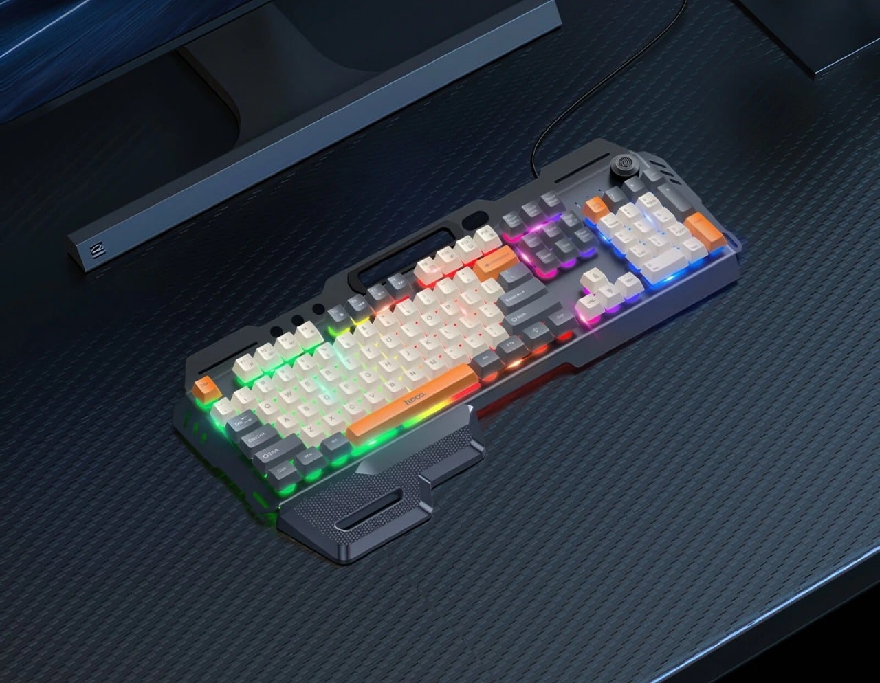 Hoco DI98 Wired metal cover gaming keyboard(Ukrainian and Russian version) black