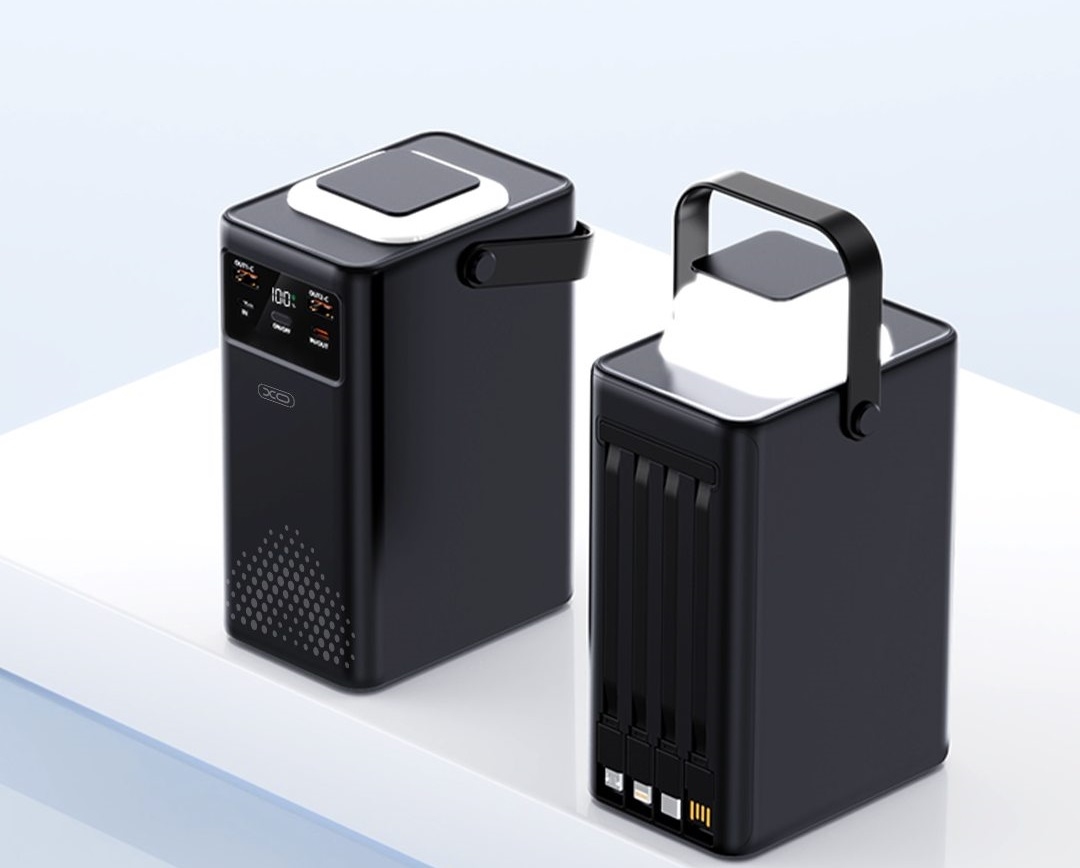 XO PR287 PD20W+QC22.5W Three Inputs and Six Outputs Comes with Four Cables + Lighting Fast Charging