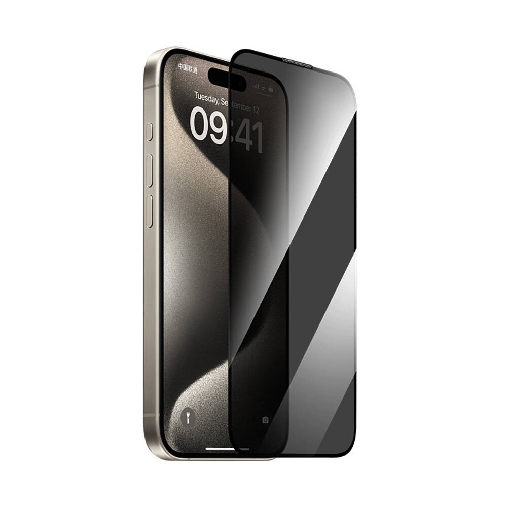 Wiwu iPrivacy Tempered Glass for IP16 Plus GT-011 Transparent Black