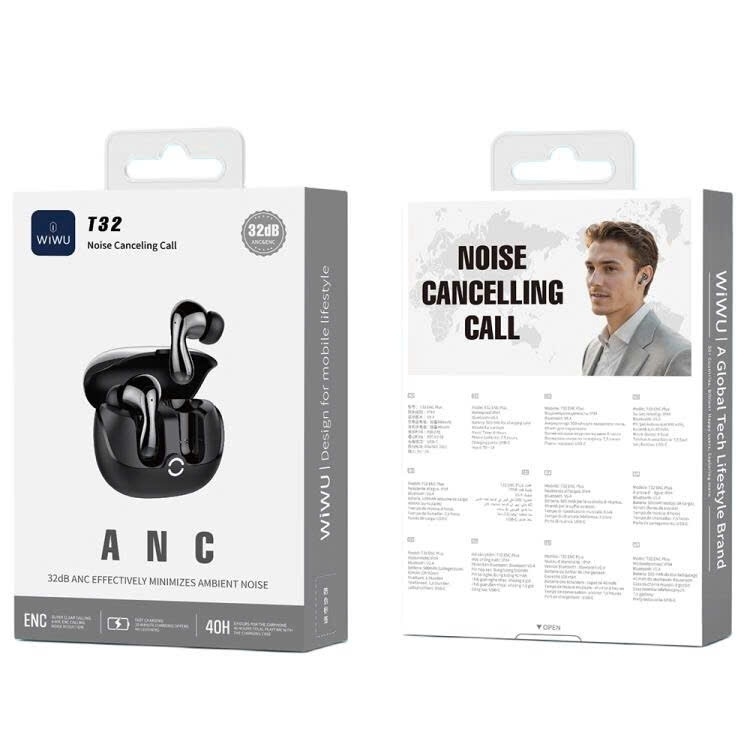 Wiwu T32 ANC TWS Earbuds Black