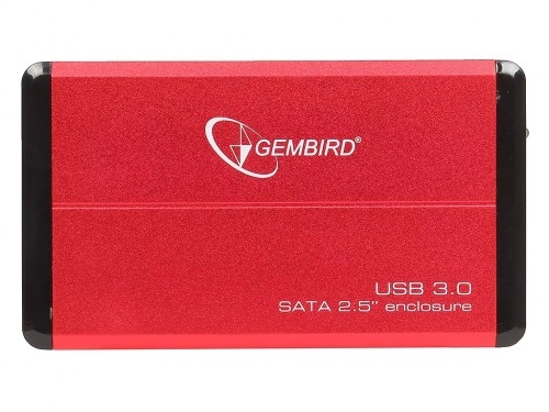 2.5'' SATA HDD External Case (USB 3.0),  Red, Gembird 'EE2-U3S-2-R'