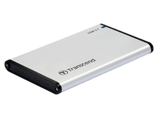 2.5'  SATA HDD/SSD External Case (USB3.0) Transcend  StoreJet 'TS0GSJ25S3', Aluminum, UASP Support