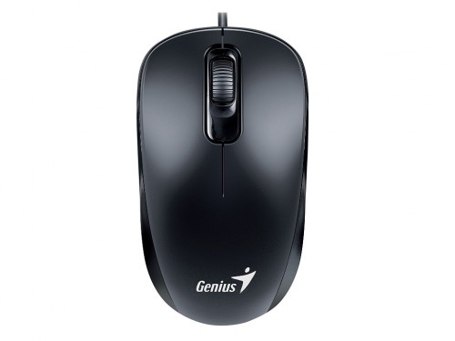 'Mouse Genius DX-110, Optical, 1000 dpi, 3 buttons, Ambidextrous, Black, USB.