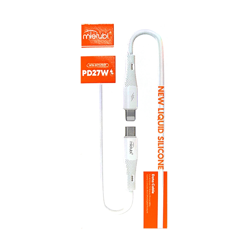 Mietubl Cable 1M PD 27W Type-C-Lightning MTB-DCTLPD09 fast charging silicone White