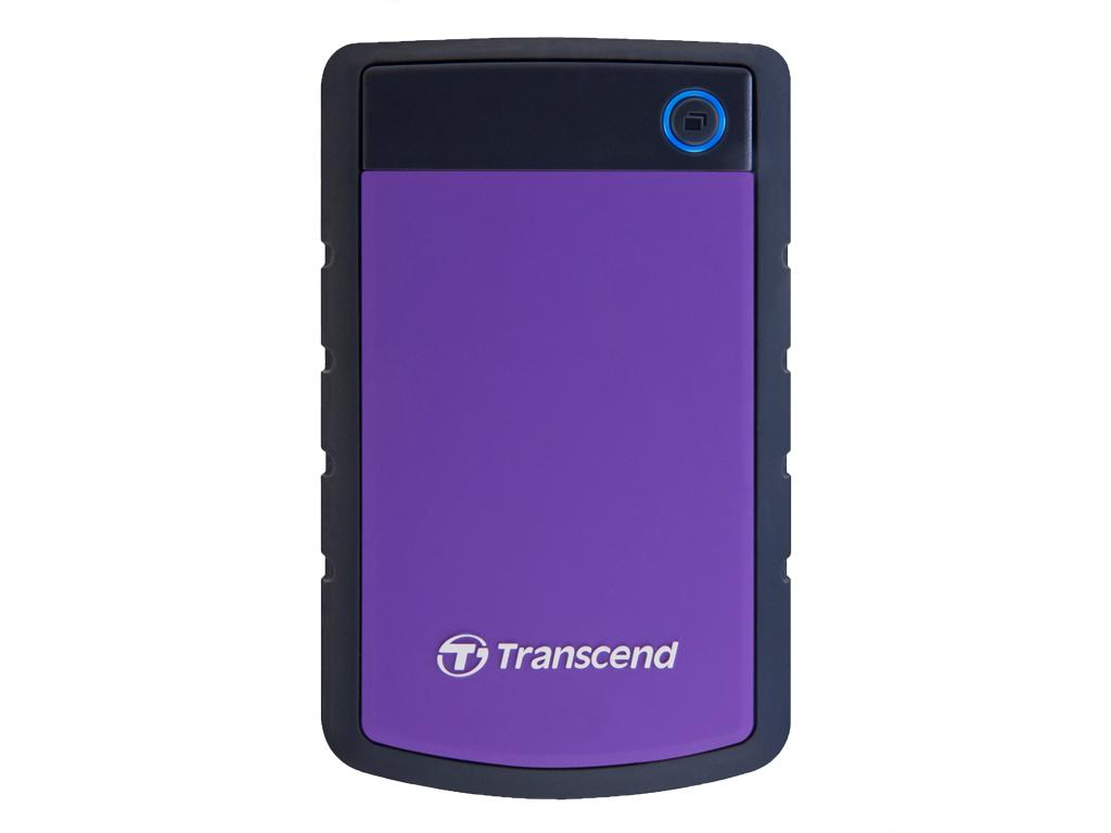 4.0TB (USB3.1) 2.5' Transcend 'StoreJet 25H3P', Purple, Rubber Anti-Shock, One Touch Backup